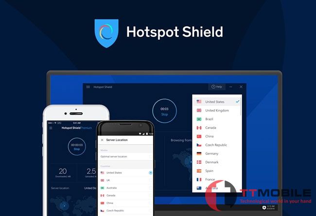 Phần Mềm Fake IP Hotspot Shield