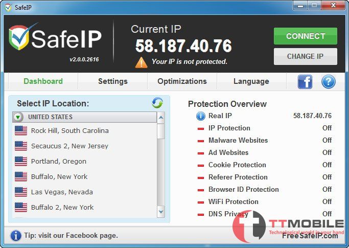 Phần Mềm Fake IP SafeIP