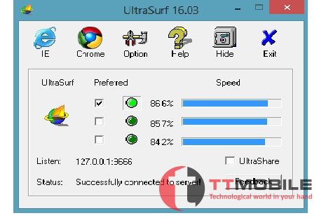 Phần Mềm Fake IP Ultrasurf 