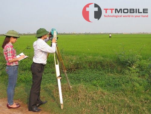 Ứng dụng đo đạc thực địa trên diện tích đất nông nghiệp thường tính bằng ha