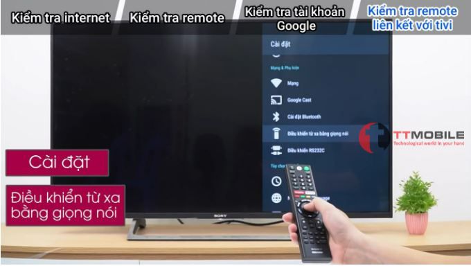 Kiểm tra kết nối của điều khiển với Google TV hoặc Androi TV