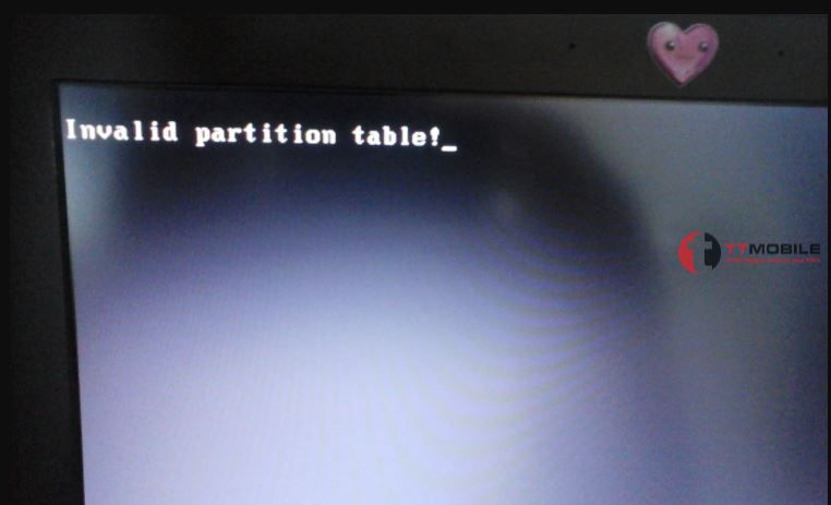 Lỗi invalid partition table khi cài win
