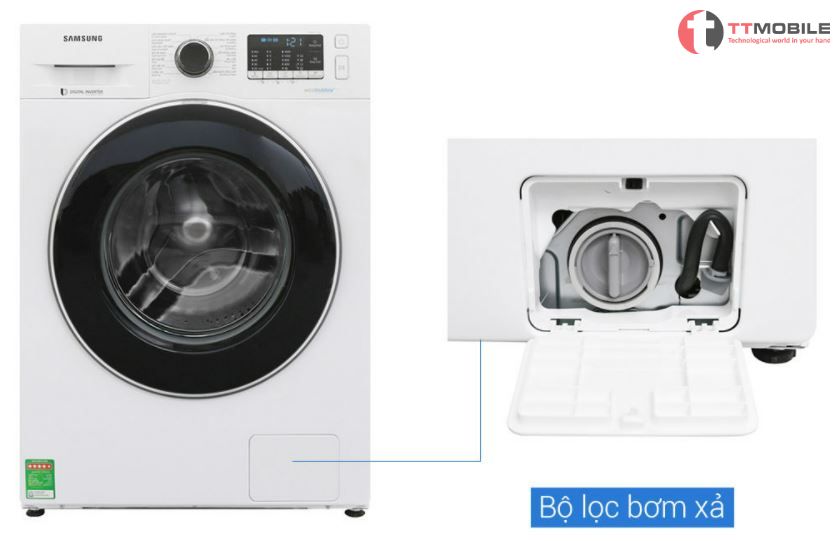 Mã lỗi 4C máy giặt Samsung cần kiểm tra và vệ sinh bộ lọc bơm xả