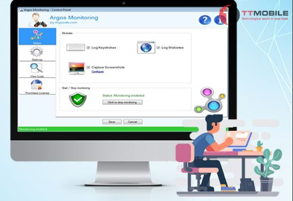 Phần mềm theo dõi máy tính nhân viên Argos Monitoring
