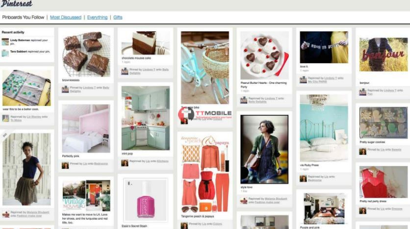 Pinterest là nơi cho bạn thỏa sức lấy ý tưởng sáng tạo từ rất nhiều nguồn ảnh, video,phong cách ở khắp mọi nơi trên TG