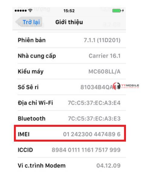 Cách kiểm tra số IMEI của điện thoại iPhone