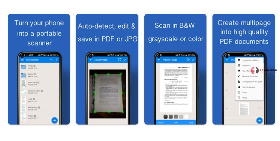 Fast Scanner - phần mềm scan trên điện thoại Samsung tốt