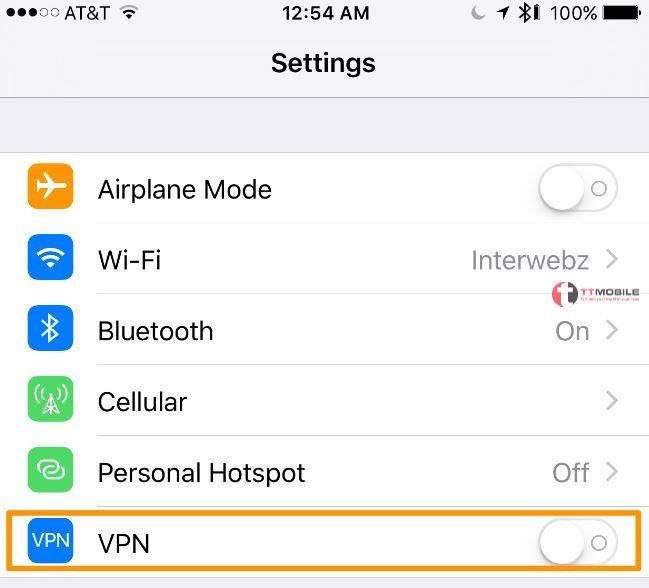 Kiểm tra ứng dụng VPN và tắt đi để tránh lỗi không tải ứng dụng từ App store