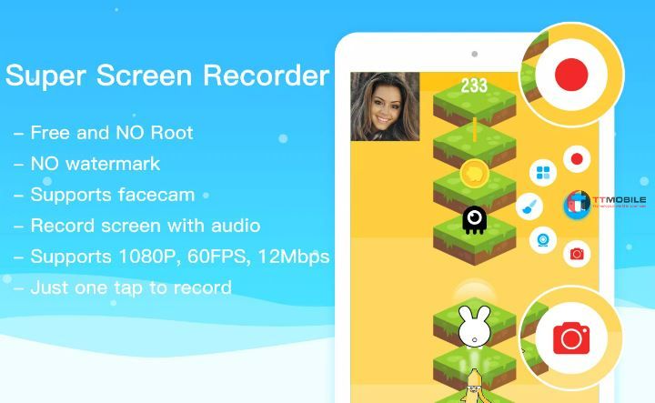 Super Screen Recorder - phần mềm quay màn hình điện thoại miễn phí