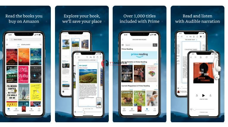 App đọc sách trên iPhone - Amazon Kindle
