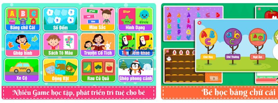 Bé Học Bảng Chữ Cái, Số Đếm - app học tiếng việt cho bé miễn phí