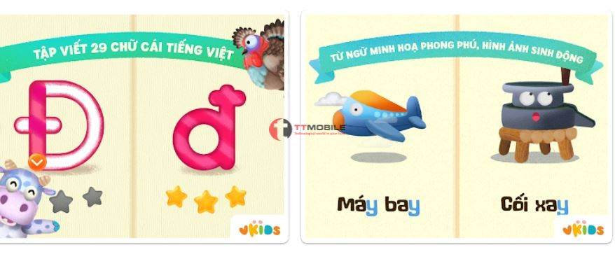 Bé Học Chữ Cái Tiếng Việt - Vkids - ứng dụng học Tiếng Việt miễn phí cho bé