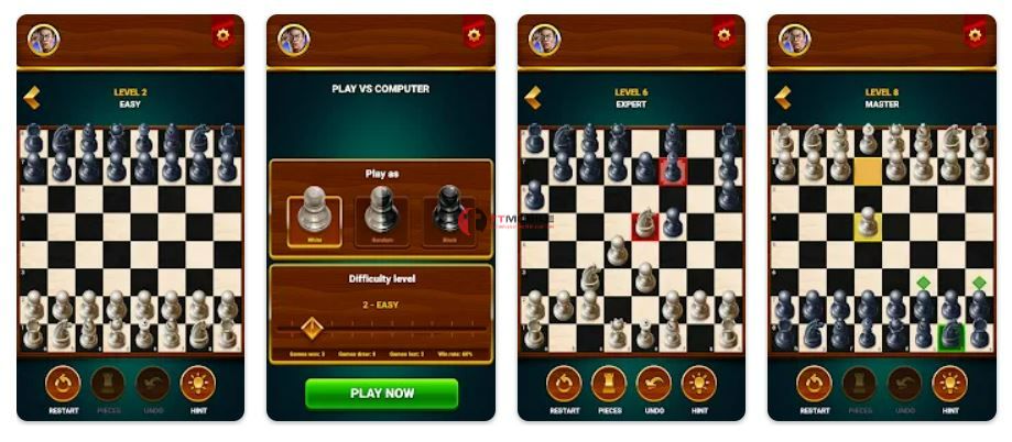 Cờ Vua - Cờ Vua Offline - phần mềm chơi cờ vua offline hay