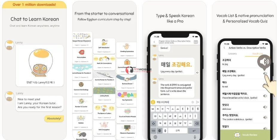 Eggbun Học tiếng Hàn - app học tiếng hàn online hay