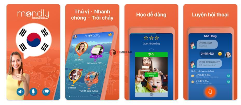 Mondly - Học tiếng Hàn - app học tiếng Hàn miễn phí hiệu quả