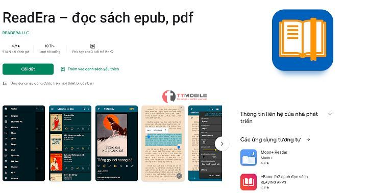 download app đọc sách Android ReadEra cho điện thoại Android
