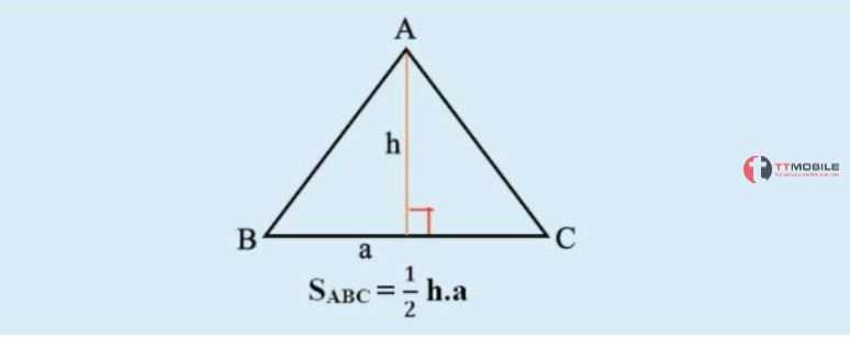 Công thức tính Diện Tích của tam giác Cân