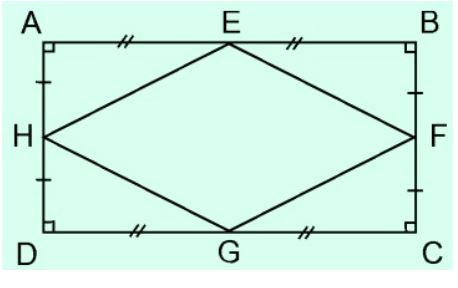 Cách Chứng minh hình thoi là tứ giác có 4 cạnh bằng nhau