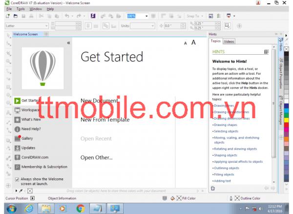 Hướng dẫn cài đặt Corel X7